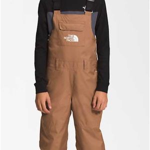 The North Face Freedom Kid's Insulated Ski Bibs Brown M 10-12